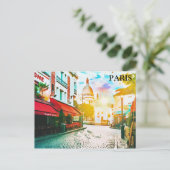 Paris Vintage Tourismus Add Postkarte (Stehend Vorderseite)