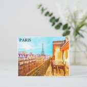 Paris Vintage Tourismus Add Postkarte (Stehend Vorderseite)