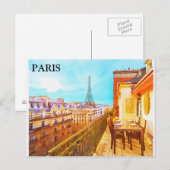 Paris Vintage Tourismus Add Postkarte (Vorne/Hinten)