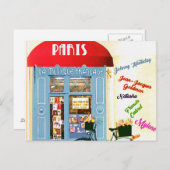 Paris Vintage Tourismus Add Postkarte (Vorne/Hinten)