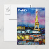 Paris Vintage Tourismus Postkarte (Vorne/Hinten)