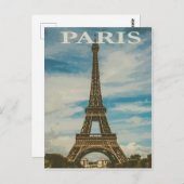 Paris Vintage Travel Postcard Postkarte (Vorne/Hinten)
