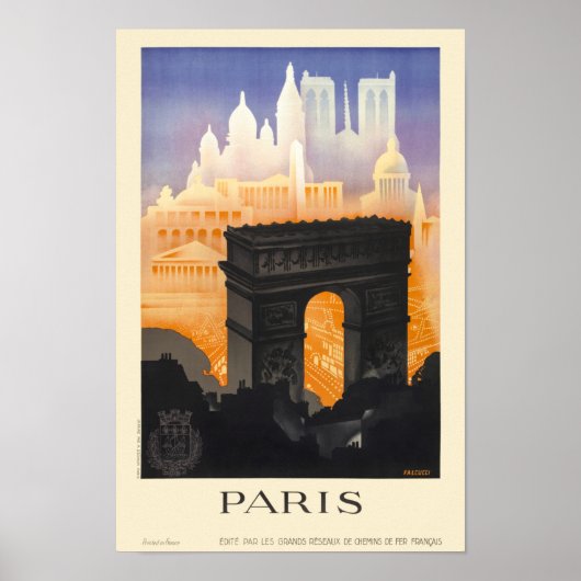 Paris Vintage Travel Poster 1935 (Vorne)