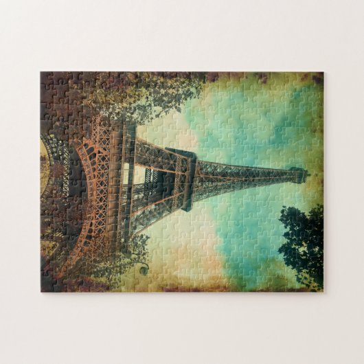 Paris, Vintager Eiffelturm, Paris Puzzle (Horizontal)