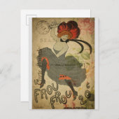 Paris Vintager französischer Can-Can-Dancer Postkarte (Vorne/Hinten)