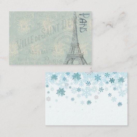 PARIS VISITENKARTE (Vorne/Hinten)