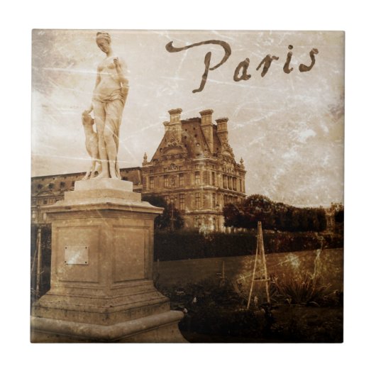 Paris von früher - Kachel (Vorderseite)