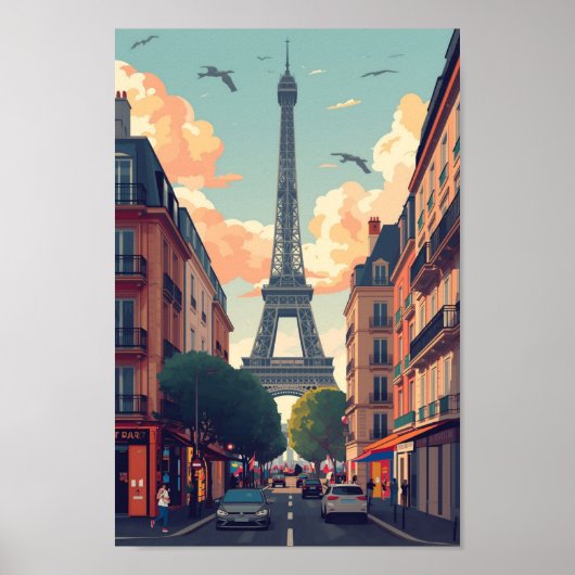 Paris Wandkunst Druck Poster (Vorne)