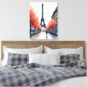 Paris Wasserfarbenart Leinwanddruck (Insitu (Schlafzimmer))