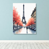 Paris Wasserfarbenart Leinwanddruck (Insitu (Holzboden))