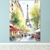 Paris Wasserfarbenart Leinwanddruck (Insitu (Holzboden))