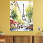 Paris Wasserfarbenart Leinwanddruck (Insitu (Wohnzimmer))