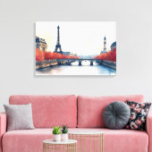 Paris Wasserfarbenart Leinwanddruck (Insitu (Wohnzimmer))