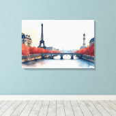 Paris Wasserfarbenart Leinwanddruck (Insitu (Holzboden))