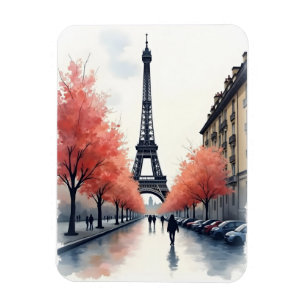 Paris Wasserfarbenart Magnet