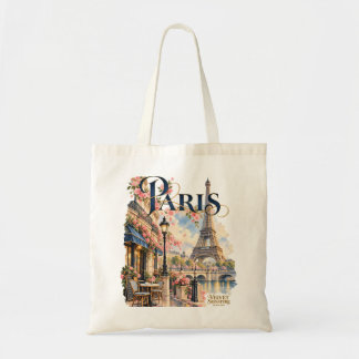 Paris Watercolor Tote Bag | Velvet Signature Tragetasche