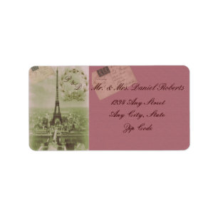 Paris Wedding Adressaufkleber