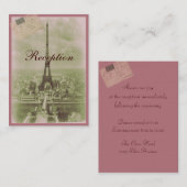 Paris Wedding Begleitkarte (Vorne/Hinten)