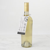 Paris Wedding Boarding Pass Flaschenanhänger (Angewinkelt)