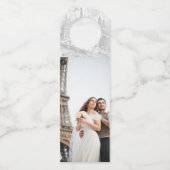 Paris Wedding Boarding Pass Flaschenanhänger (Rückseite)