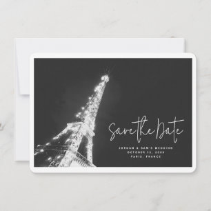 Paris Wedding Eiffel Tower Foto Save the Date Einladung