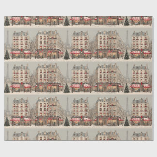 Paris Weihnachten Geschenkpapier