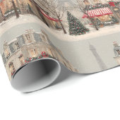 Paris Weihnachten Geschenkpapier (Rolleneckpunkt)