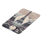 Paris-Weihnachtsposter – Eiffel Tower verschneiter Magnet (Linke Seite)