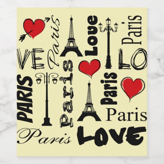 Paris Weinetikett (Einzelnes Label)