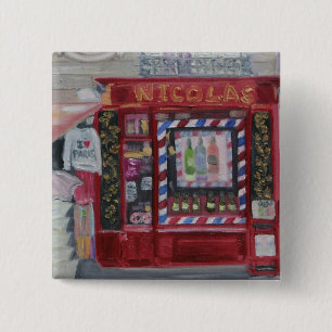 Paris Wine Shop Button