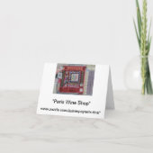 PARIS WINE SHOP NOTECARD KARTE (Rückseite)
