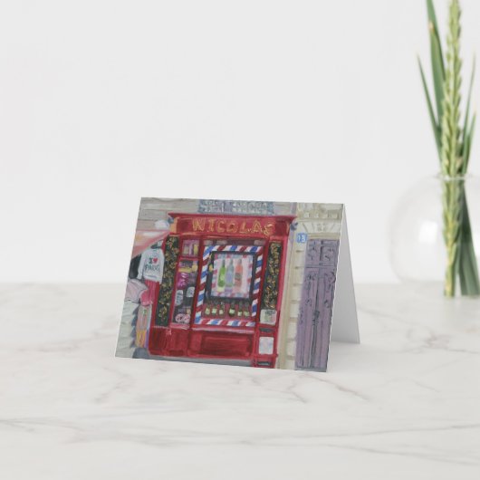 PARIS WINE SHOP NOTECARD KARTE (Vorderseite)