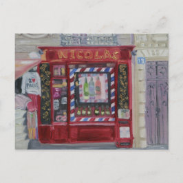 Paris Wine Shop Postkarte