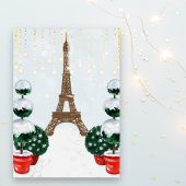 Paris Winter Eiffel Tower Topiary Weihnachten