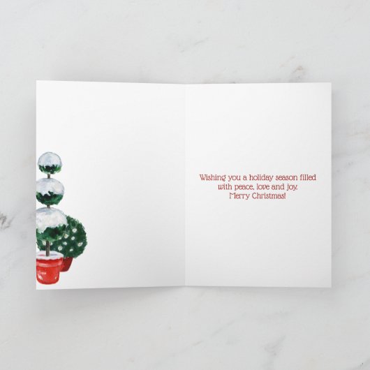 Paris Winter Eiffel Tower Topiary Weihnachten (Innenseite)