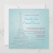 Paris, Winterhochzeit Einladung (Rückseite)