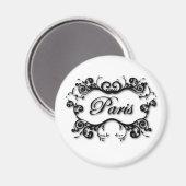 Paris with Scrolls Magnet (Vorderseite/Rückseite)