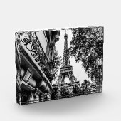 Paris Wohngestaltung in Schwarz und Weiß Fotoblock (Links)