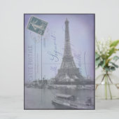 Paris World - Fair-French-Postcard-Einladungen Einladung (Stehend Vorderseite)