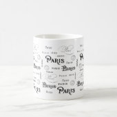 Paris-Wort-Typografie 1889 u. französische Kaffeetasse (Mittel)