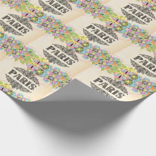 Paris Wrapping Paper Geschenkpapier (Ecke)