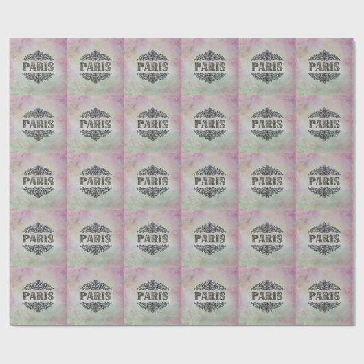 Paris Wrapping Paper Geschenkpapier (Flach)