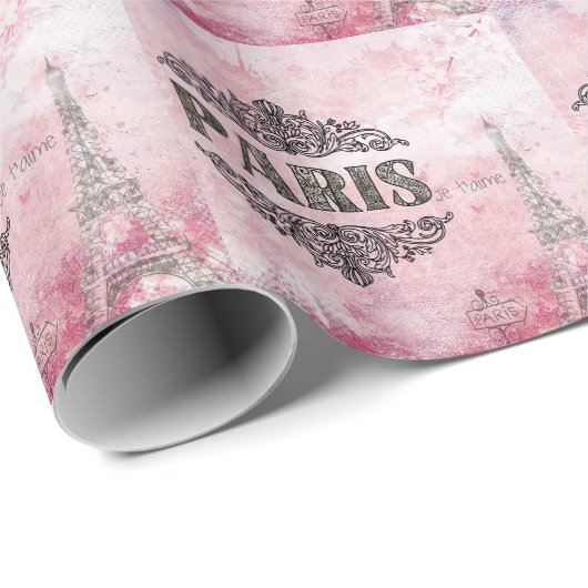 Paris Wrapping Paper Geschenkpapier (Rolleneckpunkt)