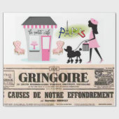 Paris Wrapping Paper Geschenkpapier (Flach)