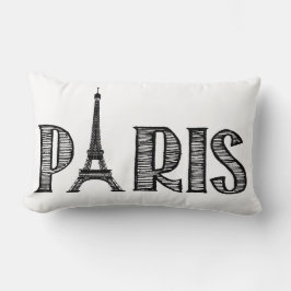 Paris-Wurfs-Kissen Lendenkissen