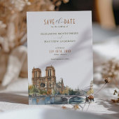 Paris Zielort Save the Date Notre Dame Einladung