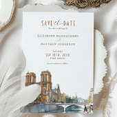 Paris Zielort Save the Date Notre Dame Einladung