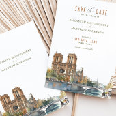 Paris Zielort Save the Date Notre Dame Einladung