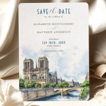 Paris Zielort Save the Date Notre Dame
