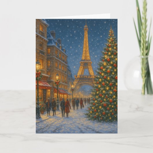 Paris zu Weihnachten Karte (Vorderseite)